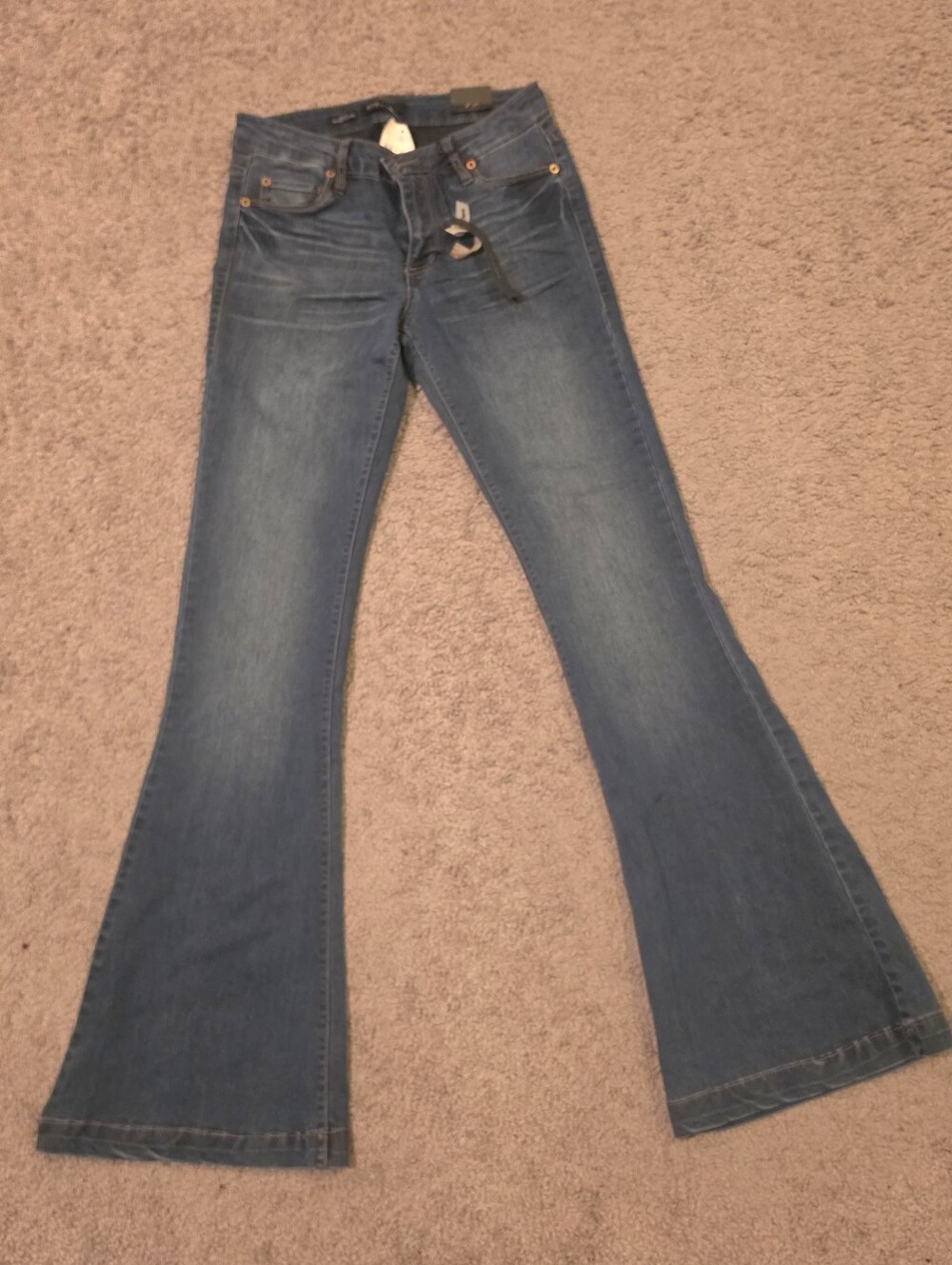 STS Blue Women's Flare Jeans in Dark Blue Denim